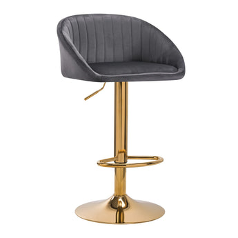 Bar stool QS-B16G VELVET GRAY