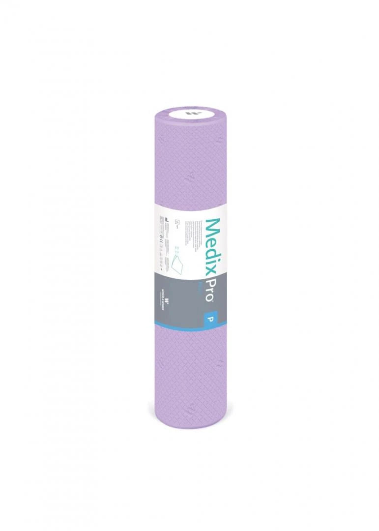 Disposable paper bedsheet MedixPRO 60cm x50m, MAUVE